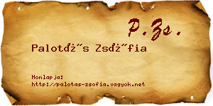 Palotás Zsófia névjegykártya