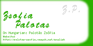 zsofia palotas business card